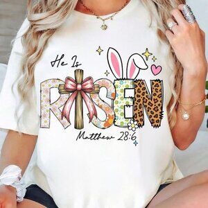 He Is Risen Easter Shirt, Easter Bible Verse Shirt